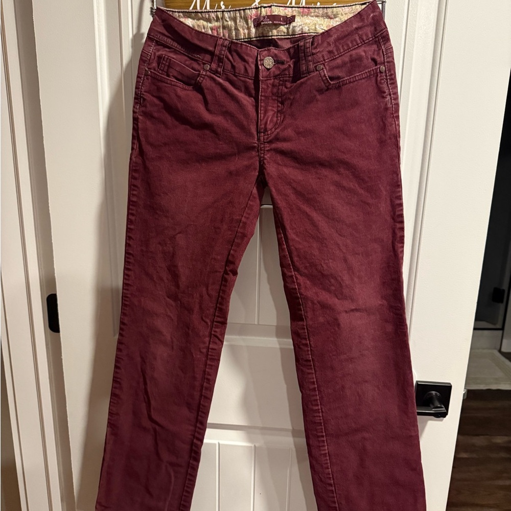 Prana Women's Canyon Cord Maroon Straight Leg